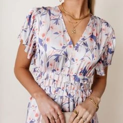 WORUI Top Sellers Willa Ruffle Dress In Pink Floral