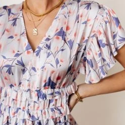 WORUI Top Sellers Willa Ruffle Dress In Pink Floral