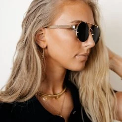 YIWU TINGYUAN GLASSES Maves Round Sunglasses Sunglasses & Blue Light