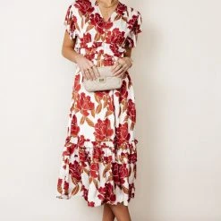 WORUI Top Sellers Willa Ruffle Dress In Pink Floral