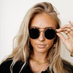 YIWU TINGYUAN GLASSES Maves Round Sunglasses Sunglasses & Blue Light