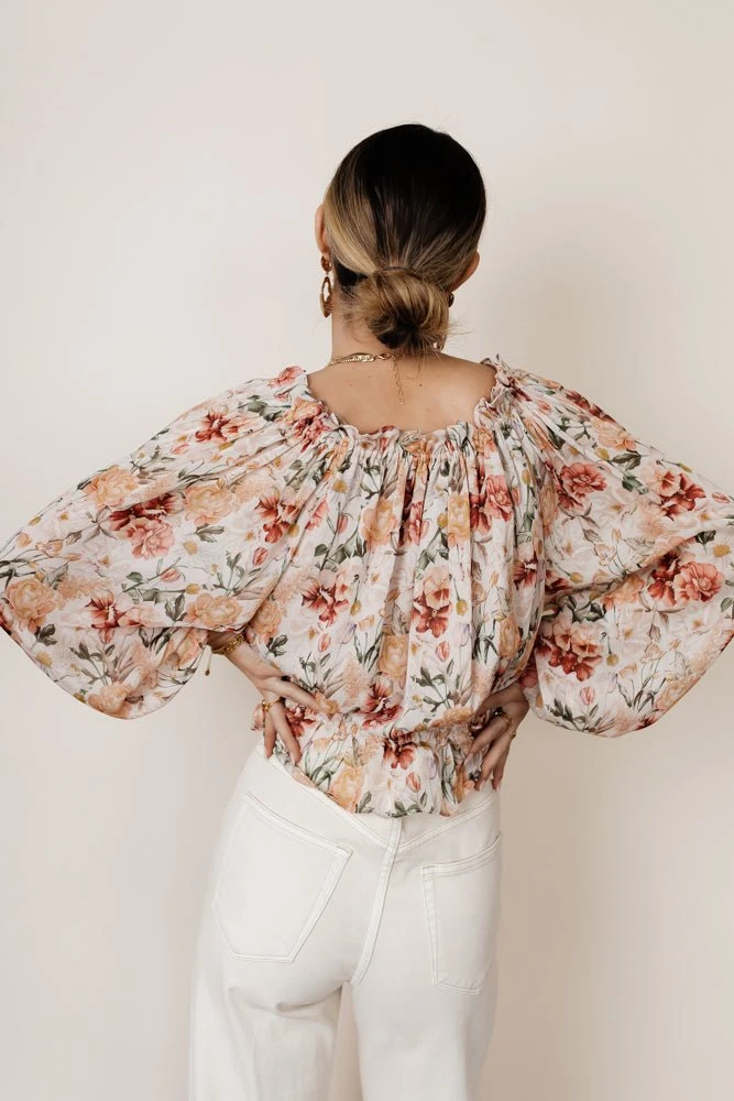 DRESS FORUM Brandi Floral Blouse Long Sleeve 13 DRESS FORUM Brandi Floral Blouse Long Sleeve