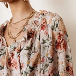 DRESS FORUM Brandi Floral Blouse Long Sleeve 22 DRESS FORUM Brandi Floral Blouse Long Sleeve