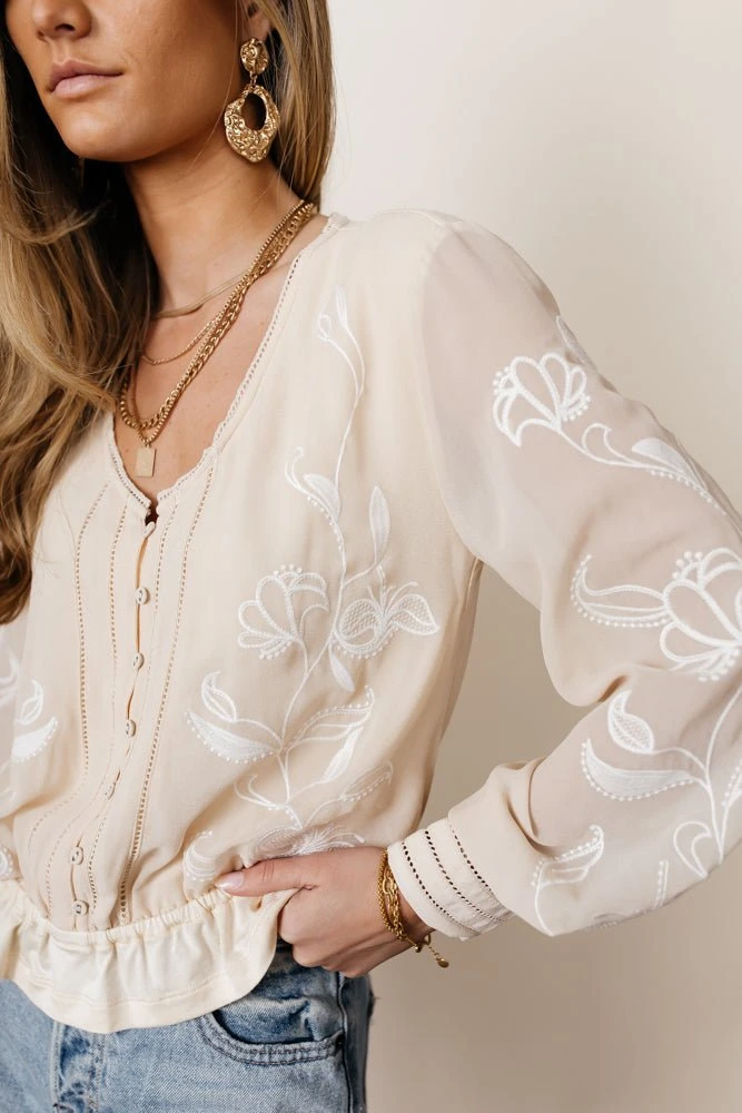 MAIZE Work Edit Arlene Top In Blue - FINAL SALE 10 MAIZE Work Edit Arlene Top In Blue - FINAL SALE