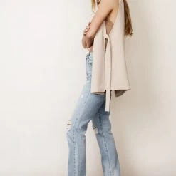 WORUI Rosamund Open Side Vest In Tan