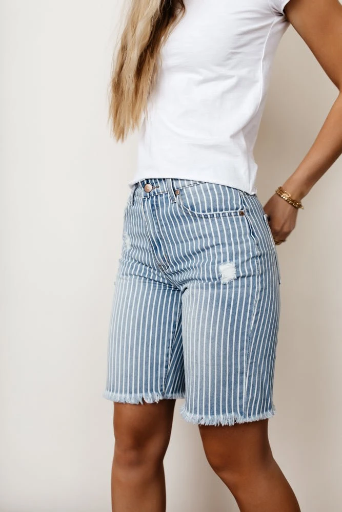 KANCAN Olympia Striped Bermuda Shorts - FINAL SALE Fresh Markdowns 6 KANCAN Olympia Striped Bermuda Shorts - FINAL SALE Fresh Markdowns