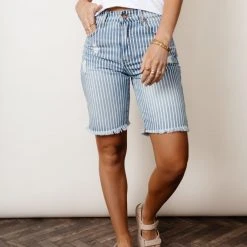 KANCAN Olympia Striped Bermuda Shorts - FINAL SALE Fresh Markdowns