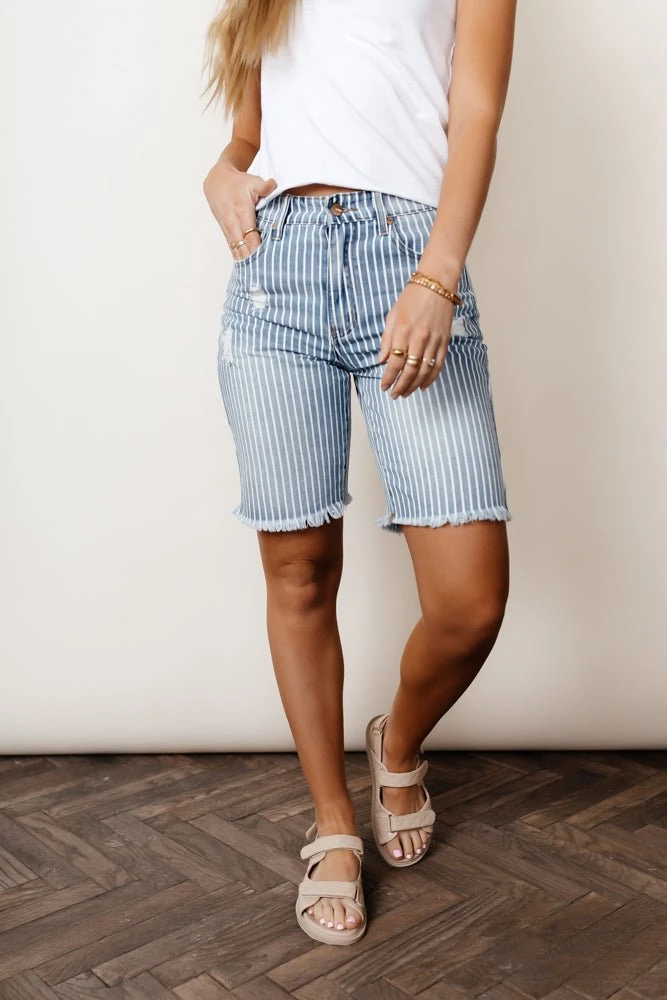 KANCAN Olympia Striped Bermuda Shorts - FINAL SALE Fresh Markdowns 3 KANCAN Olympia Striped Bermuda Shorts - FINAL SALE Fresh Markdowns