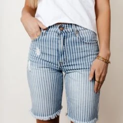 KANCAN Olympia Striped Bermuda Shorts - FINAL SALE Fresh Markdowns 10 KANCAN Olympia Striped Bermuda Shorts - FINAL SALE Fresh Markdowns