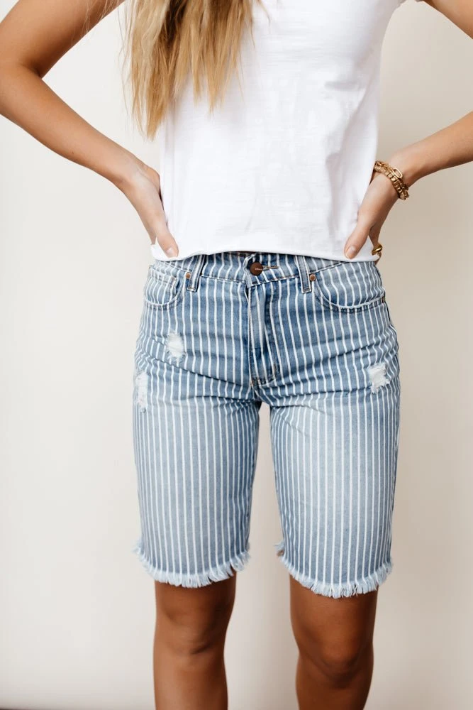 KANCAN Olympia Striped Bermuda Shorts - FINAL SALE Fresh Markdowns 4 KANCAN Olympia Striped Bermuda Shorts - FINAL SALE Fresh Markdowns