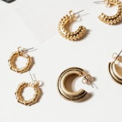 LA RADIANT VAL JEAN GLOBAL Earrings Harlyn Hoop Earring Set