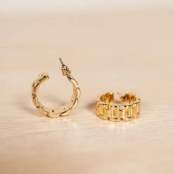 LA RADIANT VAL JEAN GLOBAL Amy Hoop Earrings