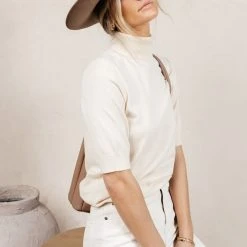 Vero Moda Thea Sweater Top In Ivory - FINAL SALE