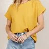 Maize Isha Ribbed Top In Mustard 2 Maize Isha Ribbed Top In Mustard