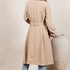 SINA Enola Trench Coat In Natural Work Edit