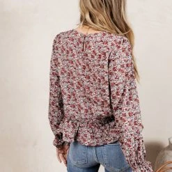PROMESA Bohme In Bloom Aren Floral Blouse In Rust