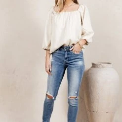 SINA Tops Milene Blouse In Natural