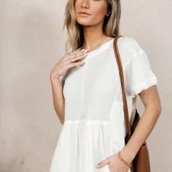 SINA Carol Mini Dress In Ivory