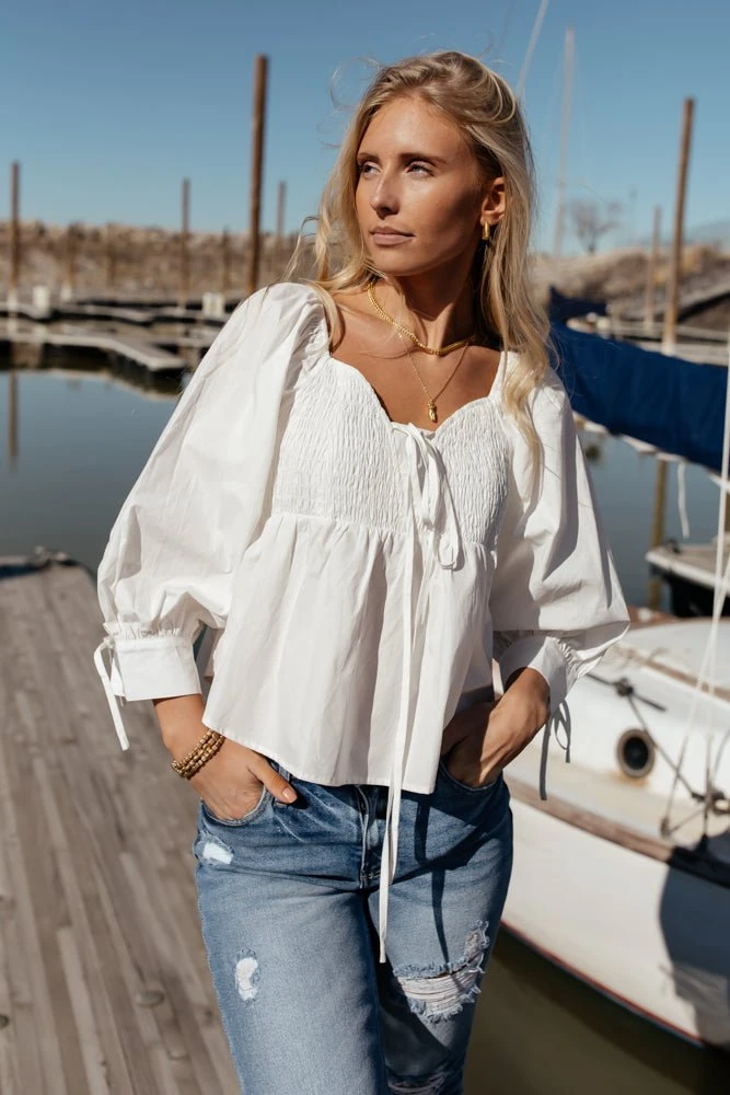 &MERCI Cheralyn Blouse In White Shirts & Blouses 4 &MERCI Cheralyn Blouse In White Shirts & Blouses
