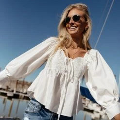 &MERCI Fresh Markdowns Cheralyn Blouse In Lavender- FINAL SALE