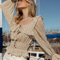 DRESS FORUM Layton Cropped Blouse - FINAL SALE Fresh Markdowns