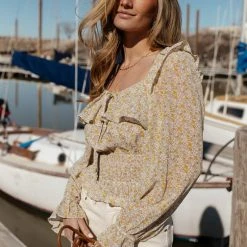 DRESS FORUM Layton Cropped Blouse - FINAL SALE Fresh Markdowns