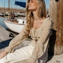 DRESS FORUM Layton Cropped Blouse - FINAL SALE Fresh Markdowns