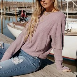 SINA Shirts & Blouses Galilea Patch Top In Lavender 15 SINA Shirts & Blouses Galilea Patch Top In Lavender