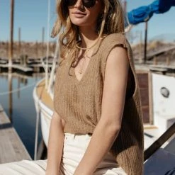 Vero Moda Libbie Sweater Vest In Brown 11 Vero Moda Libbie Sweater Vest In Brown