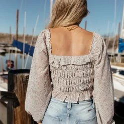 DRESS FORUM Knoxlee Cropped Blouse - FINAL SALE Fresh Markdowns