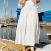 CRESCENT Clare Smocked Skirt In White