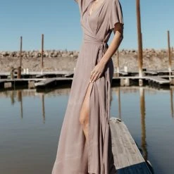 ROKOKO Cecelia Wrap Dress In Lavender - FINAL SALE