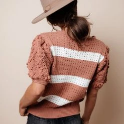 SINA Short Sleeve Alisiah Crochet Top