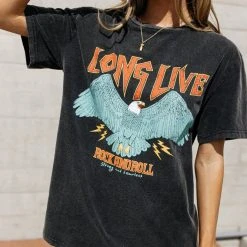 WORUI Long Live Graphic Tee Tops 15 WORUI Long Live Graphic Tee Tops