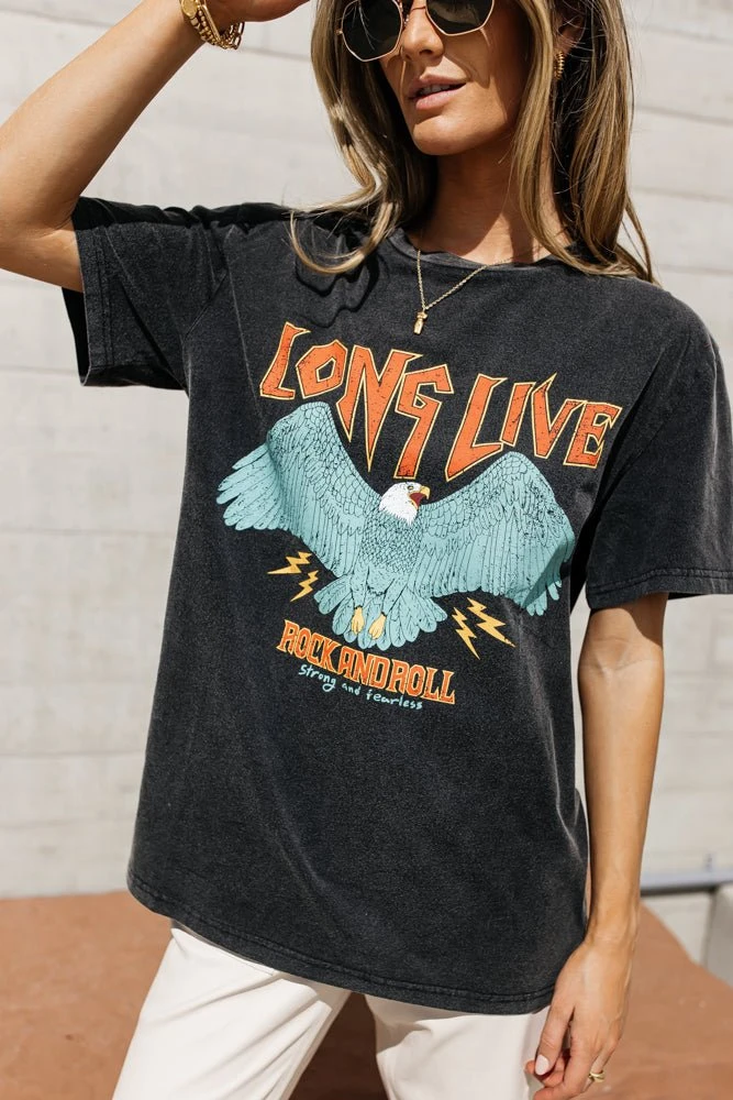 WORUI Long Live Graphic Tee Tops 5 WORUI Long Live Graphic Tee Tops