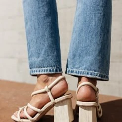FREE SOUL/MIRACLE MILE Ashley Block Heels In Beige Shoes