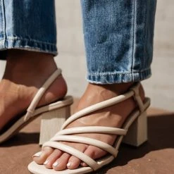 FREE SOUL/MIRACLE MILE Ashley Block Heels In Beige Shoes