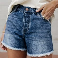 KANCAN Raelynn Denim Shorts In White 17 KANCAN Raelynn Denim Shorts In White