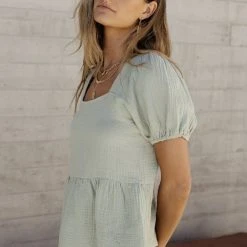 VERY J Lydia Peplum Blouse Tops