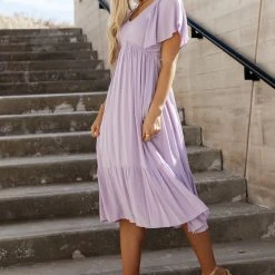 IN LOOM Sasha Midi Dress In Lavender Dresses 10 IN LOOM Sasha Midi Dress In Lavender Dresses