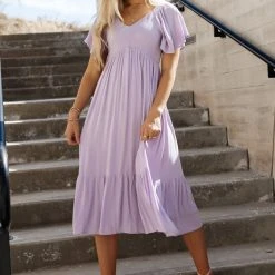 IN LOOM Sasha Midi Dress In Lavender Dresses 9 IN LOOM Sasha Midi Dress In Lavender Dresses