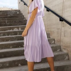 IN LOOM Sasha Midi Dress In Lavender Dresses 11 IN LOOM Sasha Midi Dress In Lavender Dresses