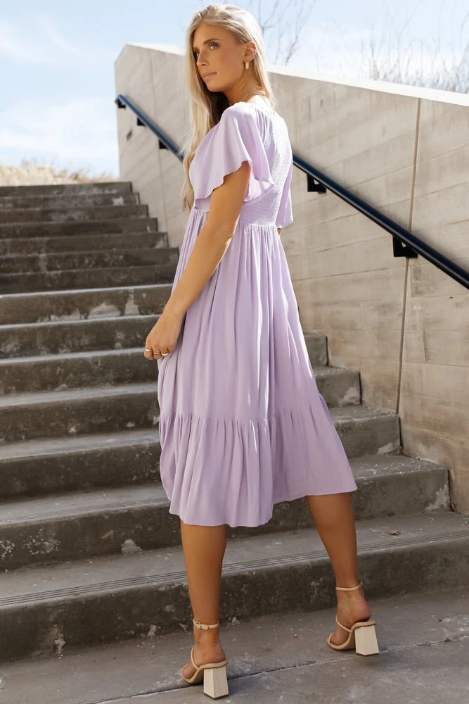 IN LOOM Sasha Midi Dress In Lavender Dresses 7 IN LOOM Sasha Midi Dress In Lavender Dresses