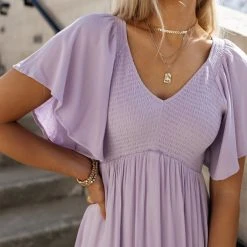 IN LOOM Sasha Midi Dress In Lavender Dresses