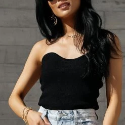 CRESCENT Janice Top In Black Work Edit