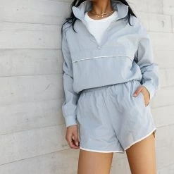 CRESCENT Sets Carlen Half Zip In Blue 10 CRESCENT Sets Carlen Half Zip In Blue