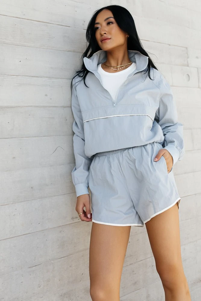 CRESCENT Sets Carlen Half Zip In Blue 5 CRESCENT Sets Carlen Half Zip In Blue