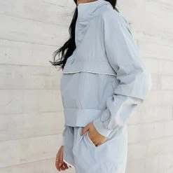 CRESCENT Sets Carlen Half Zip In Blue 11 CRESCENT Sets Carlen Half Zip In Blue