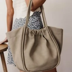 TRIPLE 7 GLOBAL Rey Shoulder Bag In Taupe