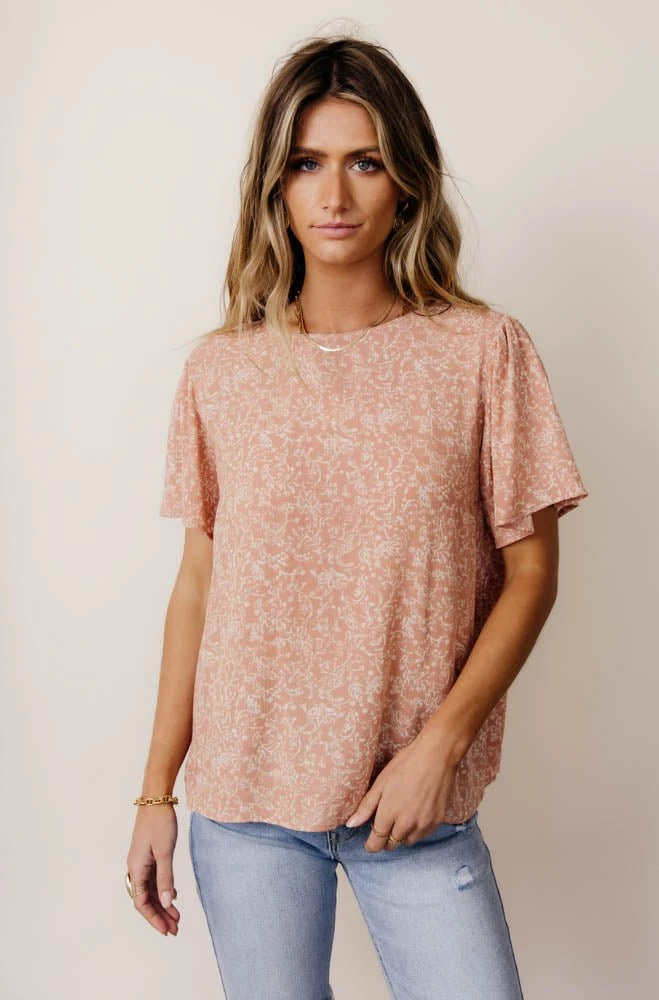 LAKE FLOWER FASHION Thalia Blouse In Salmon 5 LAKE FLOWER FASHION Thalia Blouse In Salmon